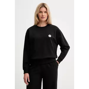 Kenzo hanorac de bumbac femei, culoarea negru, cu imprimeu, FF52SW1804MF.99J imagine