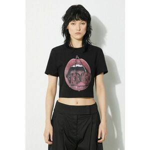 Fiorucci tricou Mouth Print femei, culoarea negru, W01FPTSH094CJ03BK01 imagine