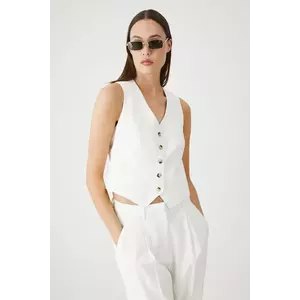 Medicine vestă culoarea alb, un singur rand de nasturi imagine