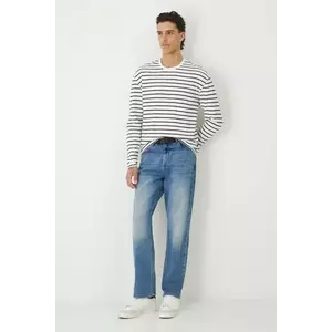 Medicine longsleeve din bumbac culoarea bej, modelator imagine