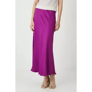 Medicine fustă culoarea violet, midi, drept imagine