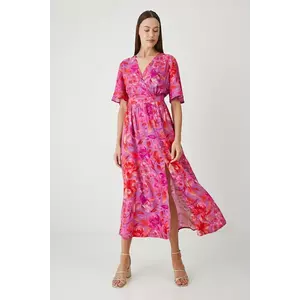 Medicine rochie culoarea roz, maxi, evazați imagine