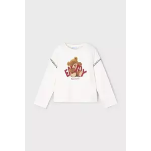 Mayoral longsleeve din bumbac culoarea alb, 4012 imagine