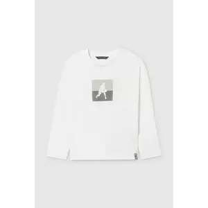Mayoral longsleeve din bumbac culoarea bej, 7005 imagine