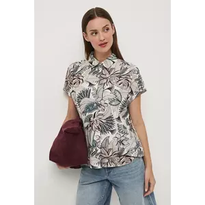 Medicine cămașă din amestec de in cu guler clasic, relaxed imagine