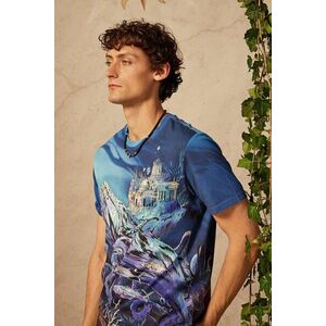 Medicine tricou din bumbac culoarea albastru marin, modelator imagine