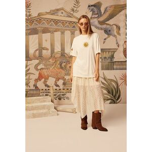 Medicine tricou din bumbac culoarea bej imagine