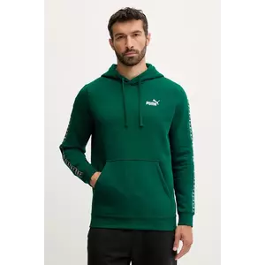 Puma bluză culoarea verde, cu glugă, cu imprimeu, 684675 imagine