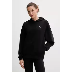 Puma bluză culoarea negru, cu glugă, cu imprimeu, 527460 imagine