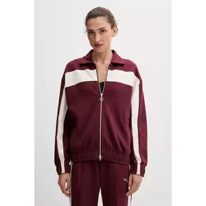 Puma bluză culoarea bordo, uni, 632137 imagine