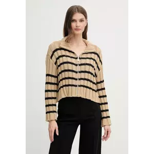 Dkny cardigan din bumbac culoarea verde, DJ5R0614 imagine