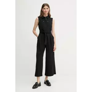 Dkny salopetă culoarea negru, cu guler, DD5B1L16 imagine
