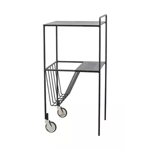 House Doctor masă cu suport pentru ziare HDUse 35 x 75 cm culoarea negru imagine