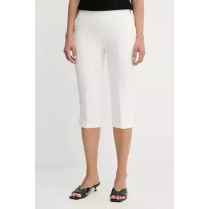 Morgan pantaloni culoarea alb, drept, high waist, PCAP.F imagine