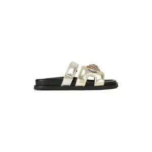 Kurt Geiger London papuci de piele Eagle Cut Out Sandal culoarea auriu, cu platforma, 4732666109 imagine