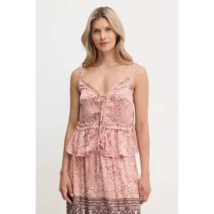 Morgan top culoarea portocaliu, cu imprimeu, CABIL.F imagine