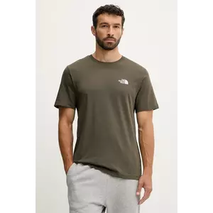 The North Face tricou Simple Dome culoarea verde, cu imprimeu, NF0A87NG21L1 imagine