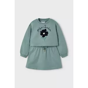 Mayoral rochie si bluză copii culoarea turcoaz, mini, drept, 4927 imagine