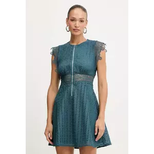Morgan rochie culoarea turcoaz, mini, evazați, RUTILI imagine