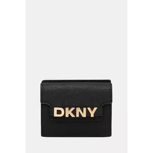 Dkny portofel de piele culoarea negru, R52ZKM22 imagine