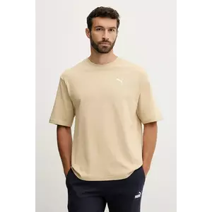 Puma tricou din bumbac culoarea bej, uni, 629645 imagine