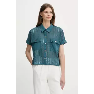 Morgan cămașă culoarea verde, cu guler clasic, relaxed, CITILI imagine