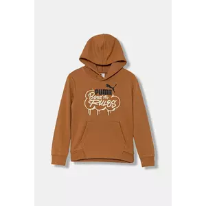 Puma bluză copii MID90s Hoodie TR B culoarea maro, cu glugă, cu imprimeu, 688468 imagine