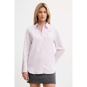 Kenzo cămașă din bumbac culoarea roz, cu guler clasic, relaxed, FF62CH2549LU imagine