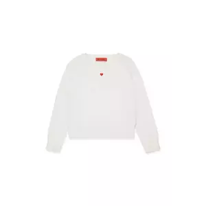 MAX&Co. pulover de lână pentru copii MAXK1F KNITWEAR culoarea alb, light, MX0003 imagine