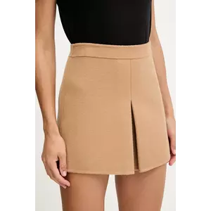 ERMANNO Firenze fustă de lână culoarea bej, mini, drept, 57TO027EY2 imagine