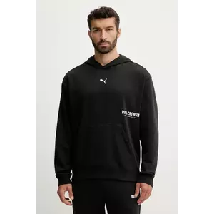 Puma bluză culoarea negru, cu glugă, cu imprimeu, 527629 imagine