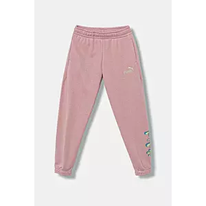 Puma pantaloni de trening pentru copii TWEENERVERSE Sweatpants TR G culoarea roz, cu imprimeu, 688507 imagine