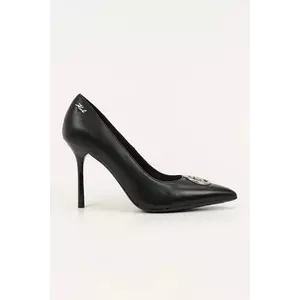Karl Lagerfeld stilettos de piele SARABANDE culoarea negru, KL30917A imagine
