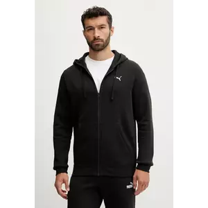 Puma bluză culoarea negru, cu glugă, uni, 682590 imagine