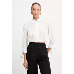 Elisabetta Franchi cămașă culoarea alb, cu guler clasic, regular, CA08151E3 imagine