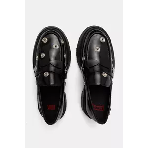 Camper mocasini de piele TWS culoarea negru, cu platforma, K201832-001 imagine