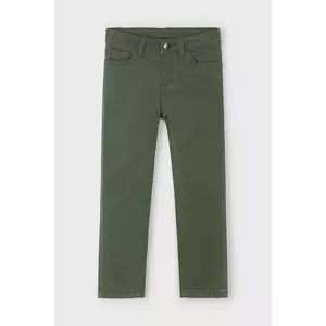 Mayoral pantaloni slim fit basic culoarea verde, 517 imagine