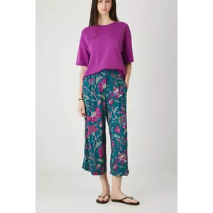 Medicine pantaloni culoarea verde, lat, high waist imagine