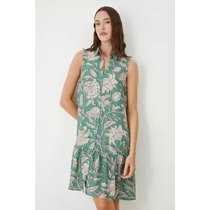 Medicine rochie culoarea turcoaz, midi, oversize imagine