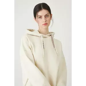 Medicine bluza culoarea bej, cu glugă, cu imprimeu imagine