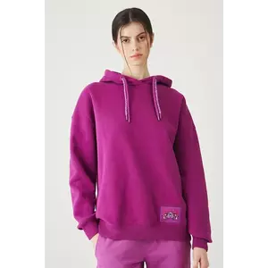Medicine bluza culoarea violet, cu glugă, cu imprimeu imagine