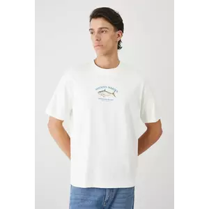 Medicine tricou din bumbac culoarea bej, cu imprimeu imagine