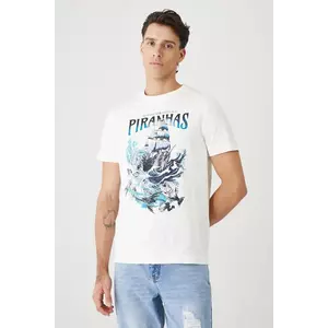 Medicine tricou din bumbac culoarea bej, cu imprimeu imagine