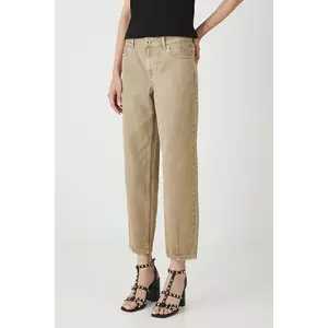 Medicine blugi din bumbac culoarea bej imagine