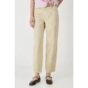 Medicine blugi din bumbac culoarea bej imagine