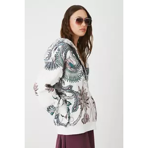 Medicine hanorac de bumbac culoarea bej imagine