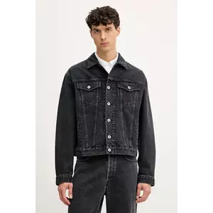 Kenzo geacă jeans culoarea negru, de tranziție, FF65DV3026C4 imagine
