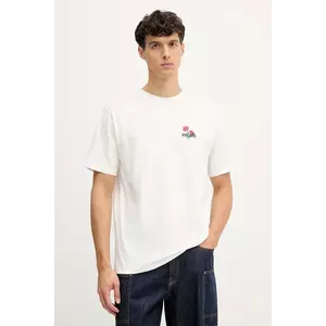 Kenzo tricou din bumbac culoarea bej, cu imprimeu, FF65TS2594SG imagine