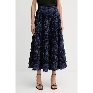 Rotate fustă culoarea bleumarin, maxi, evazați, 1150251725 imagine