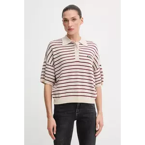 Rotate pulover din amestec de lână culoarea bej, light, 1143041764 imagine